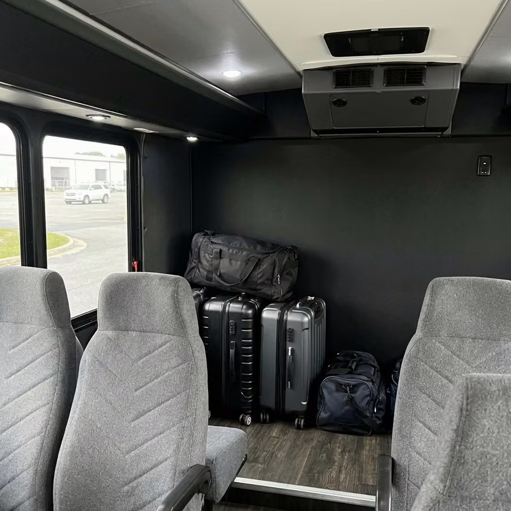 dunedin 15 passenger minibus luggage area