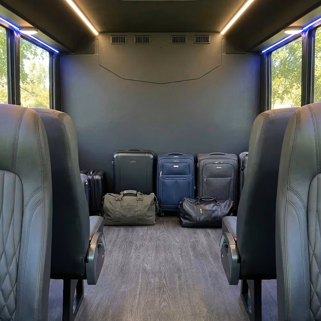 dunedin 20 passenger minibus luggage area