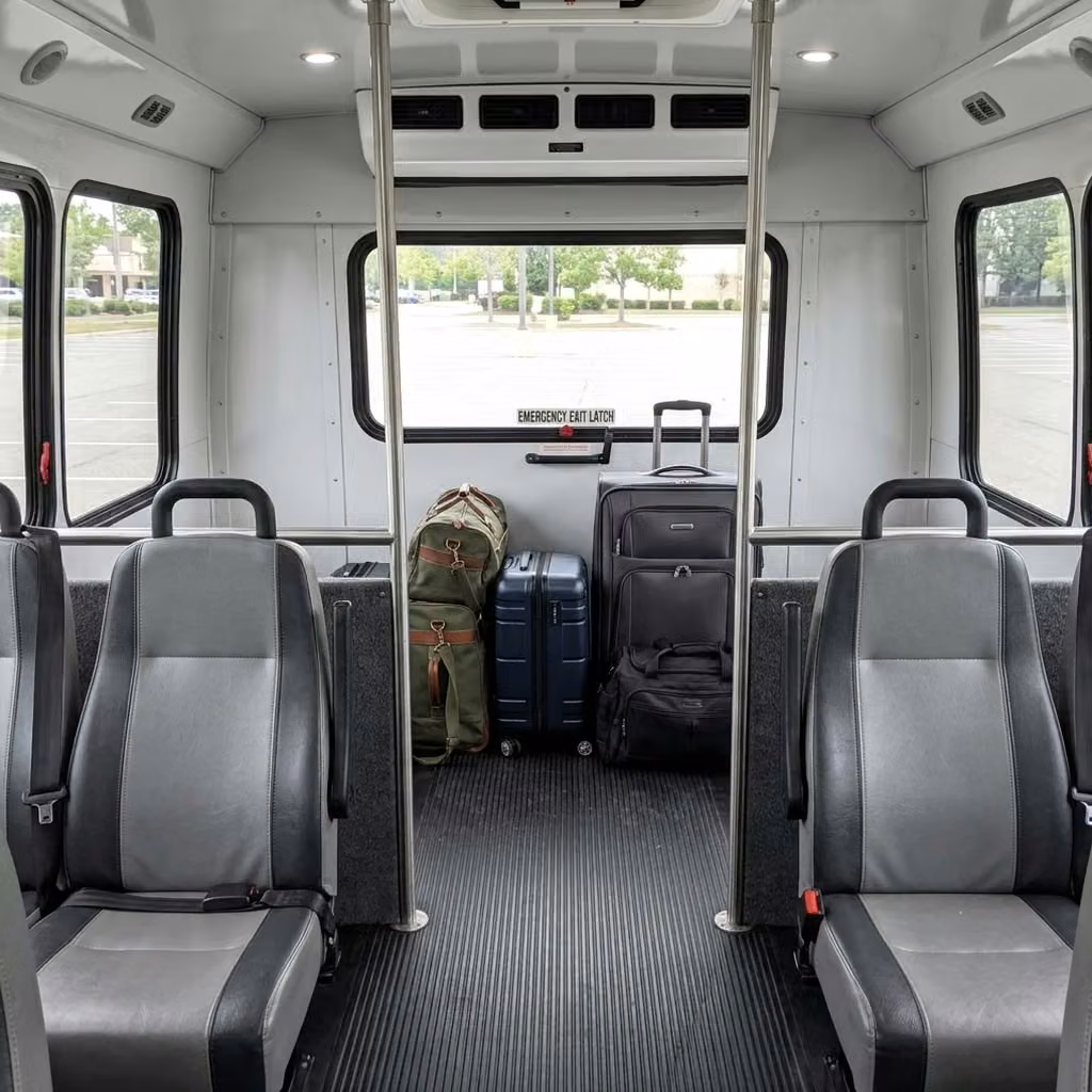 dunedin 28 passenger minibus luggage area