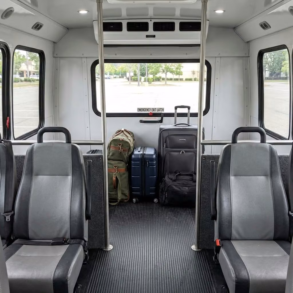 dunedin 30 passenger minibus luggage area