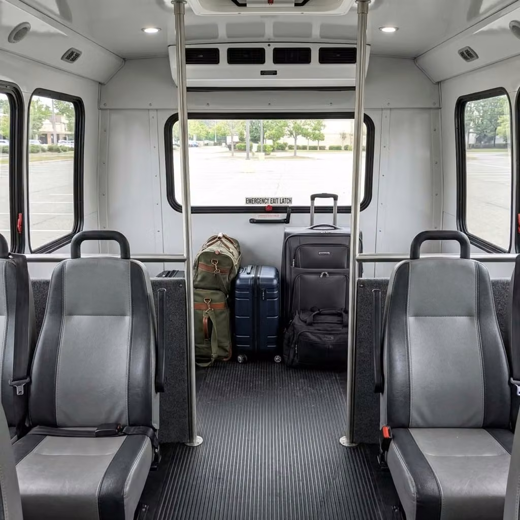 dunedin 35 passenger minibus luggage area