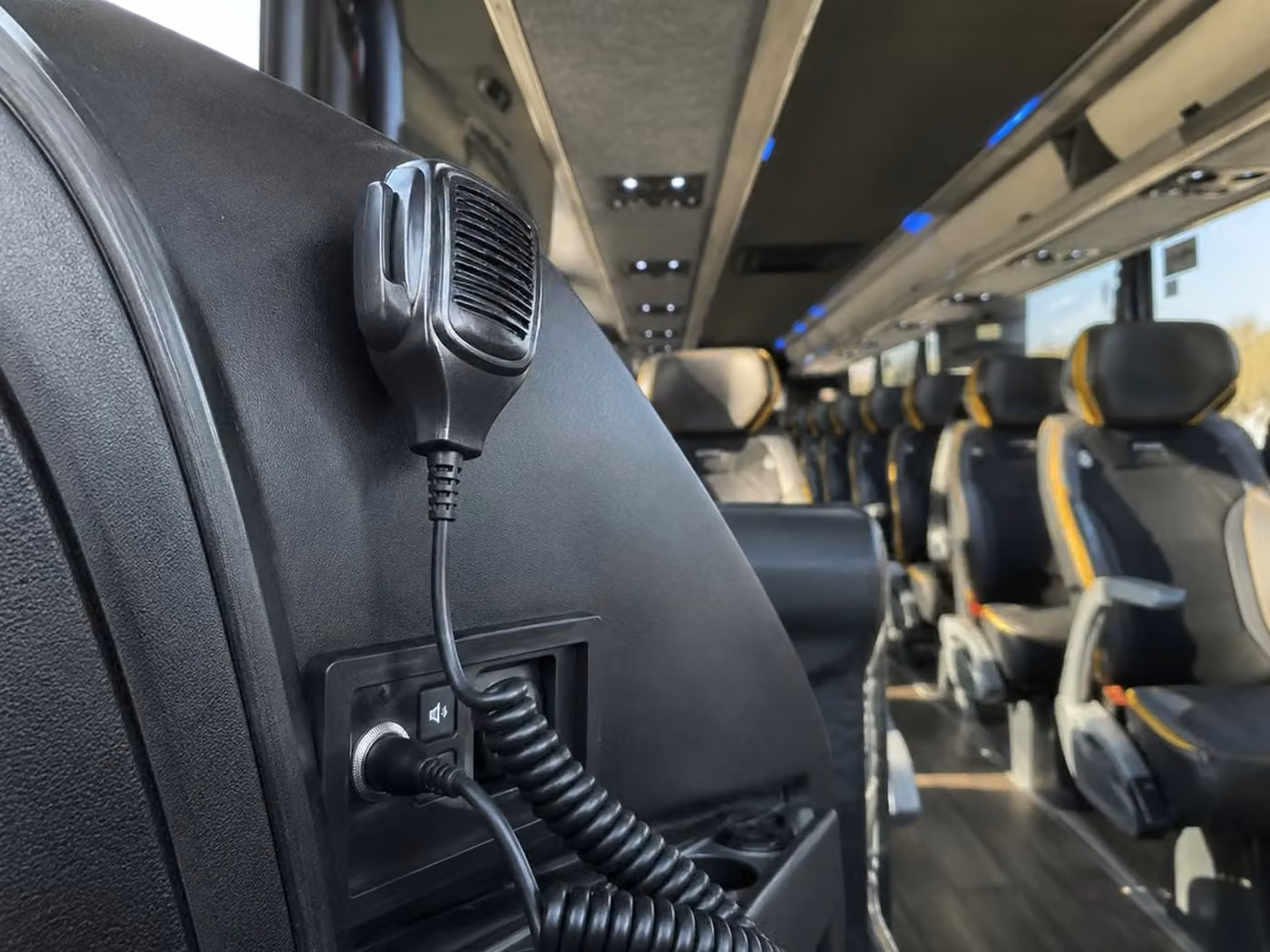 dunedin charter bus pa system