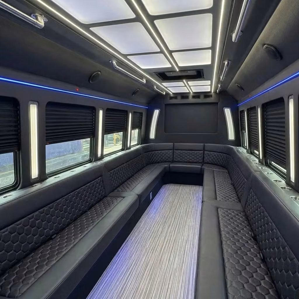 dunedin party bus wraparound seating