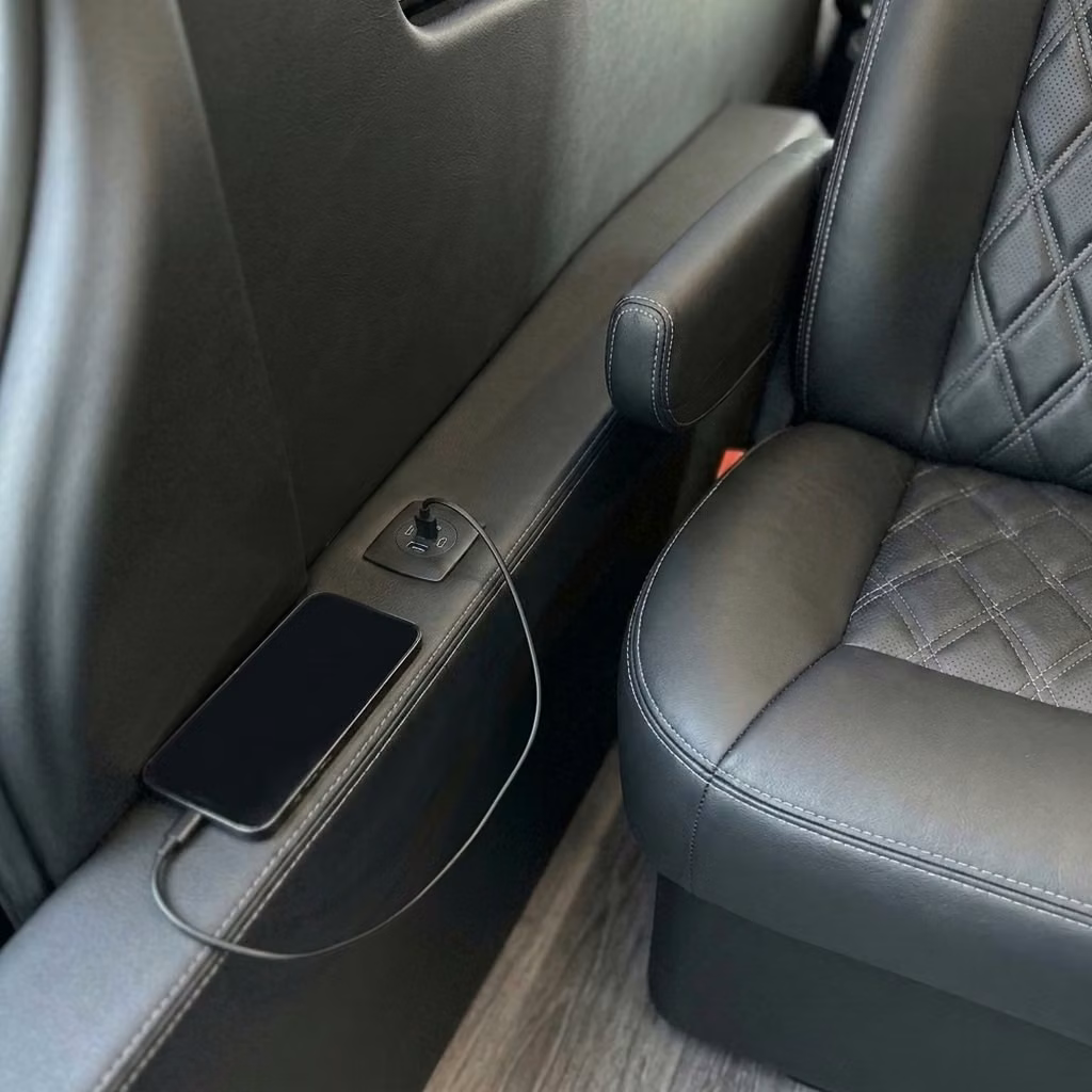 dunedin sprinter van rental with driver usb charging